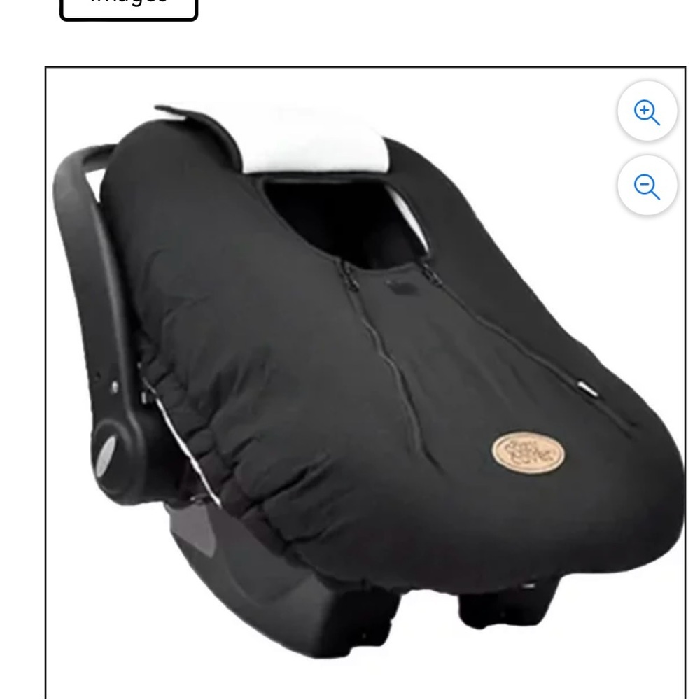 Cozy Cover Baby Infant Car Seat Cover with Gray Dual Zippers and Elastic Edges